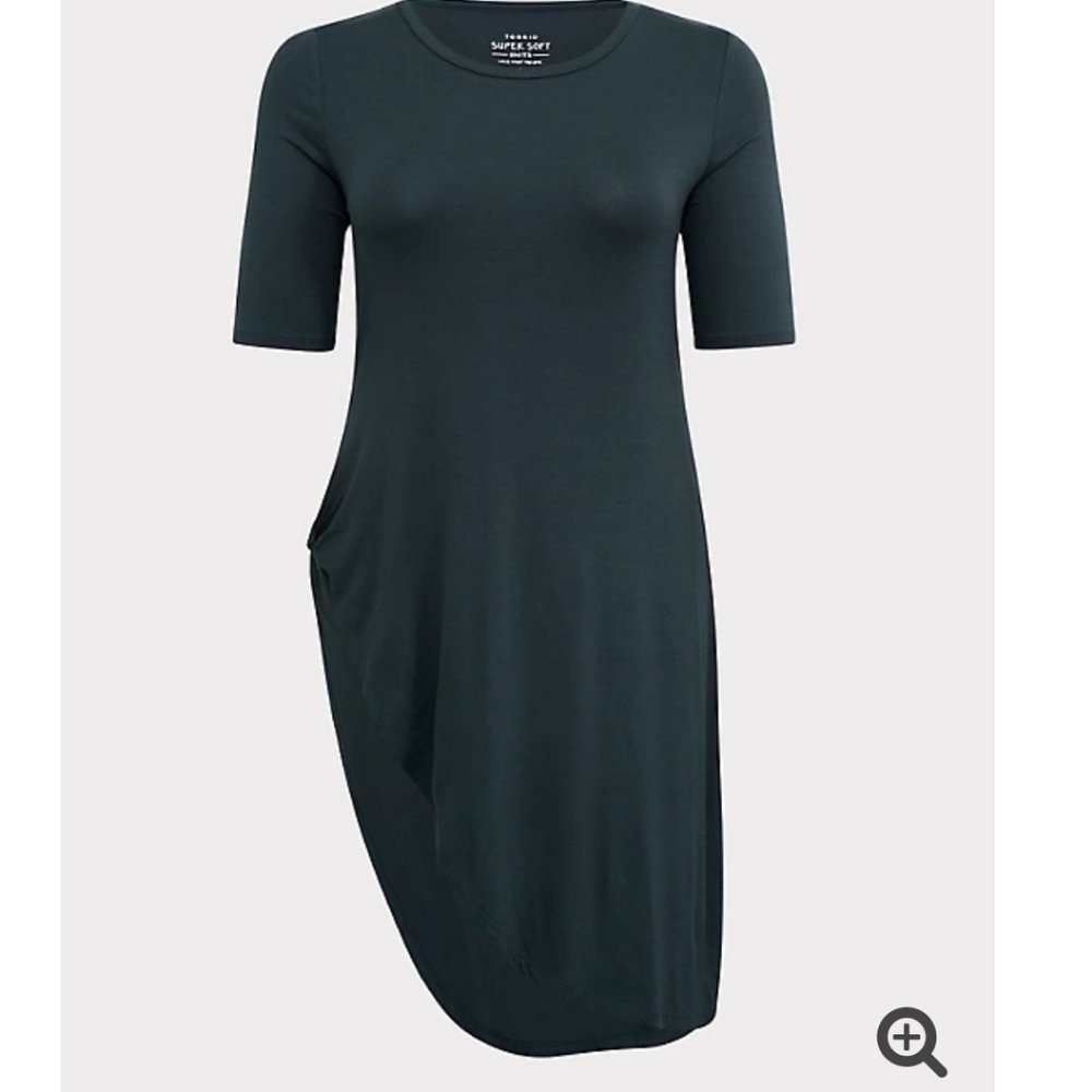 NWT Dark green torrid asymmetrically shirt